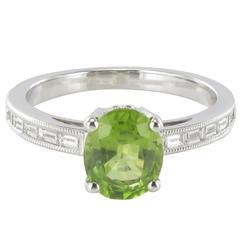 Peridot Diamond Gold Ring 11