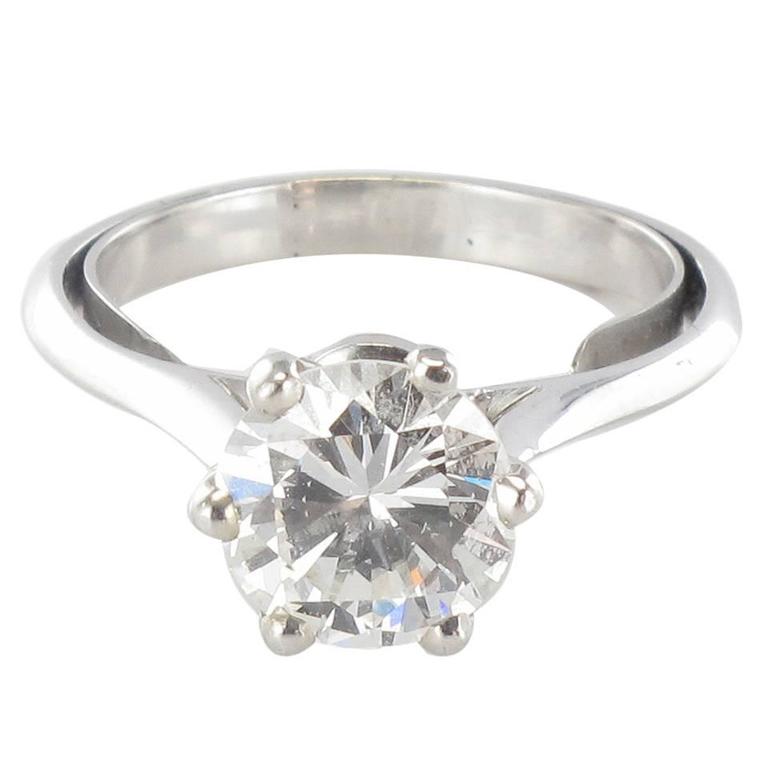 1.8 carat circle diamond simple solitaire ring 1940 1.8 carat circle diamond simple solitaire ring 1940