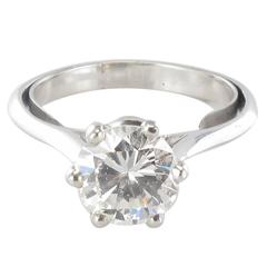 1.60 Carat Diamond Gold Solitaire Ring 9
