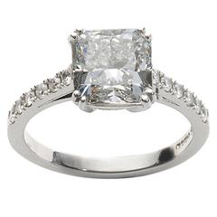 3.03 Carat GIA Cert Cushion Cut Diamond Platinum Ring 6