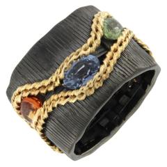 Jona Sapphire Sterling Silver Band Ring 9