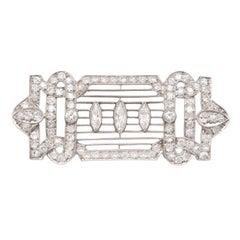 Antiguo broche Art Decó de diamantes