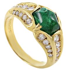 Faraone Mennella Emerald Diamond Gold Ring 11