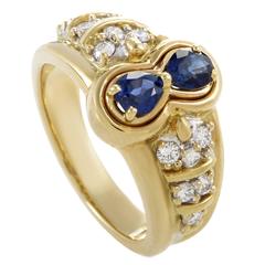 Graff Sapphire Diamond Gold Ring
