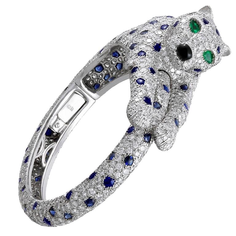 Cartier Diamond And Shire Panther Bangle For At 1stdibs Cartier Diamond Shire Panther Bangle For