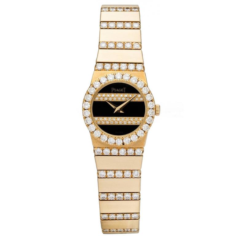 Piaget Ladies Yellow Gold Diamond Polo Quartz Wristwatch at 1stDibs