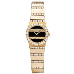 Piaget Ladies Yellow Gold Diamond Polo Quartz Wristwatch