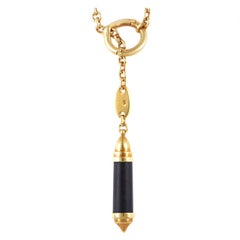 Chaumet Collier Lariat en bois doré à bulles