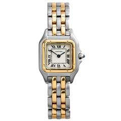 Retro Cartier Ladies Yellow and White Gold Panthere Wristwatch