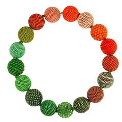 Axel Russmeyer Glass and Crystal Bead Necklace 9