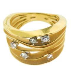 Diamond Gold Dune Ring 