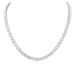 28.71 Carat Diamond Riviera Necklace 10