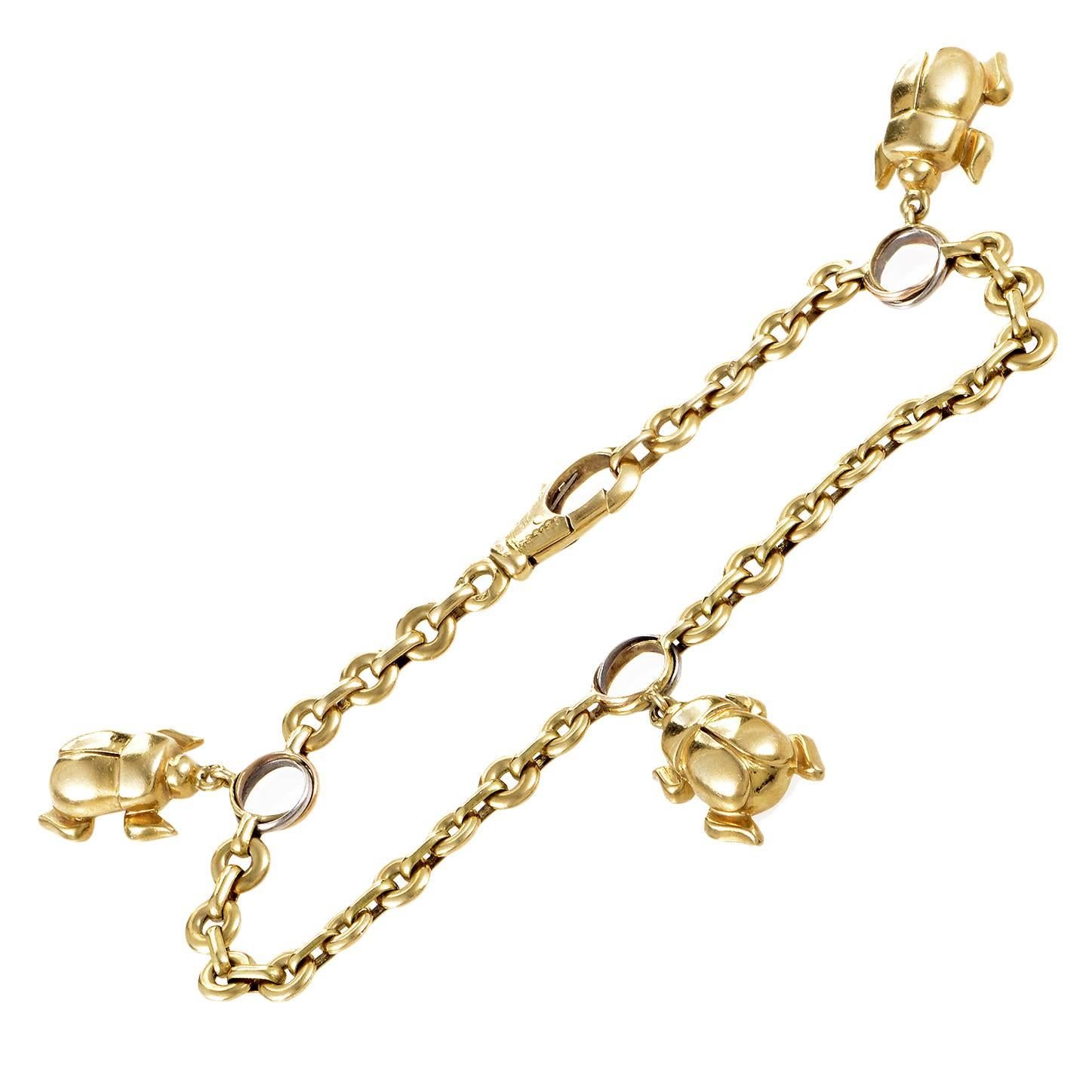 Cartier Gold Charm Bracelet