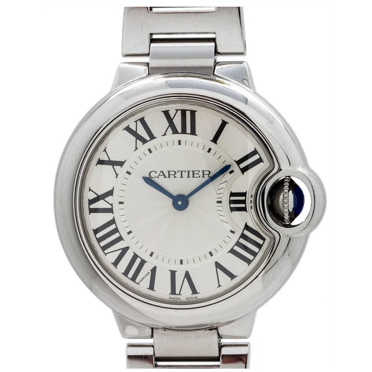 Cartier Stainless Steel Ballon Bleu Quartz Wristwatch