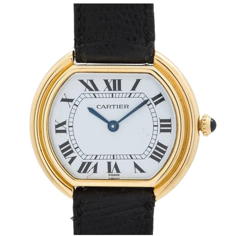 Cartier Yellow Gold Manual Wind “Ceinture” Wristwatch at 1stDibs