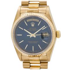 Rolex Yellow Gold Day Date President Self Winding Wristwatch Ref 18038 1987