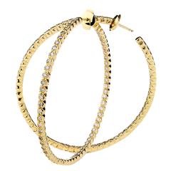 Jara Diamond Gold Hoop Earrings