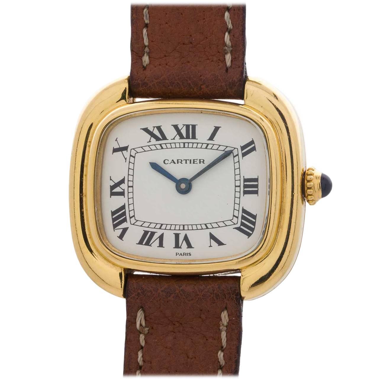 Cartier Ladies Yellow Gold Quartz Wristwatch