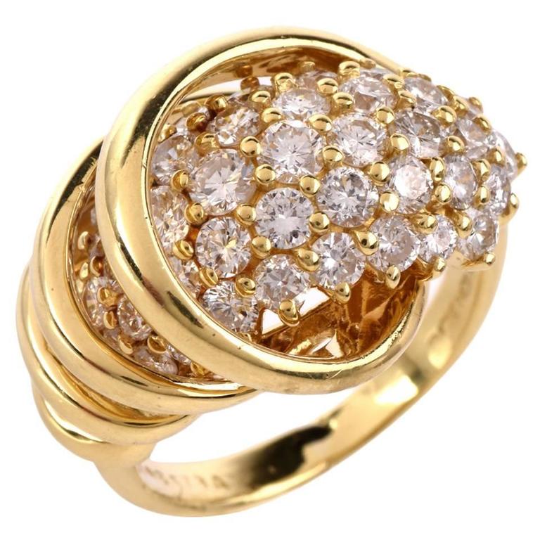 Jose Hess Pave-Set Diamond Gold Ring at 1stDibs | jose hess rings