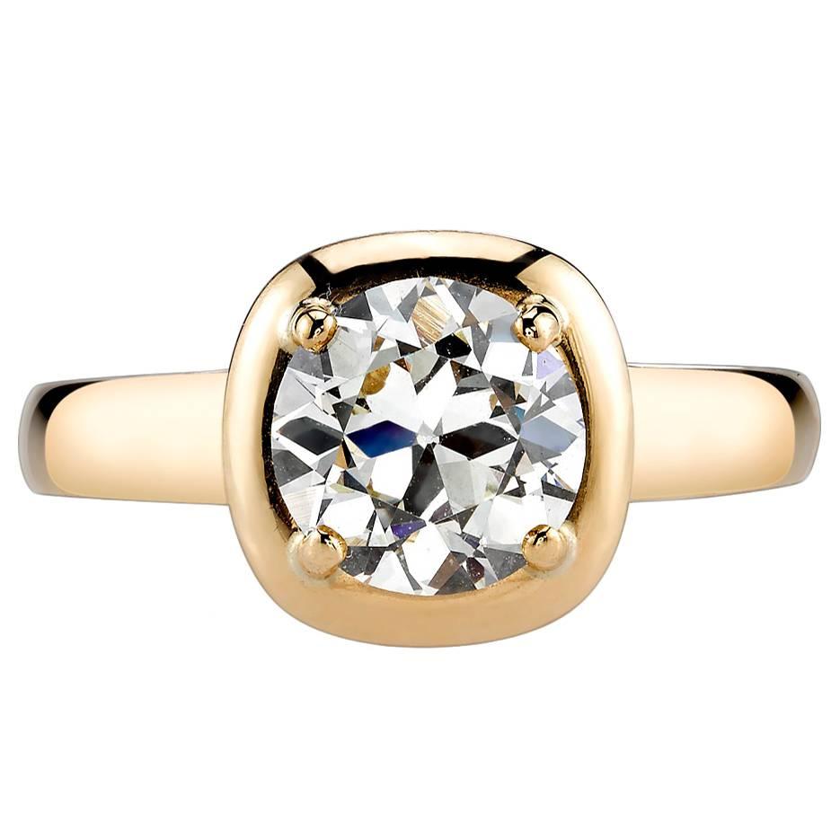 1.60 Carat Diamond Gold Solitaire Engagement Ring