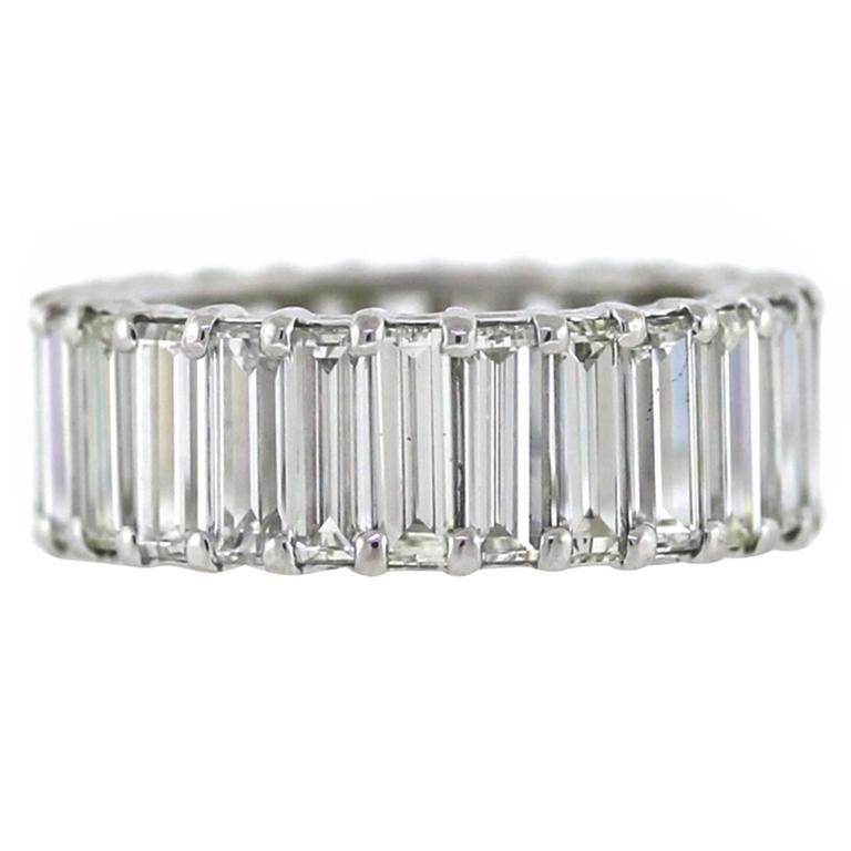 Vertical Baguette Diamond Eternity Band Pictures