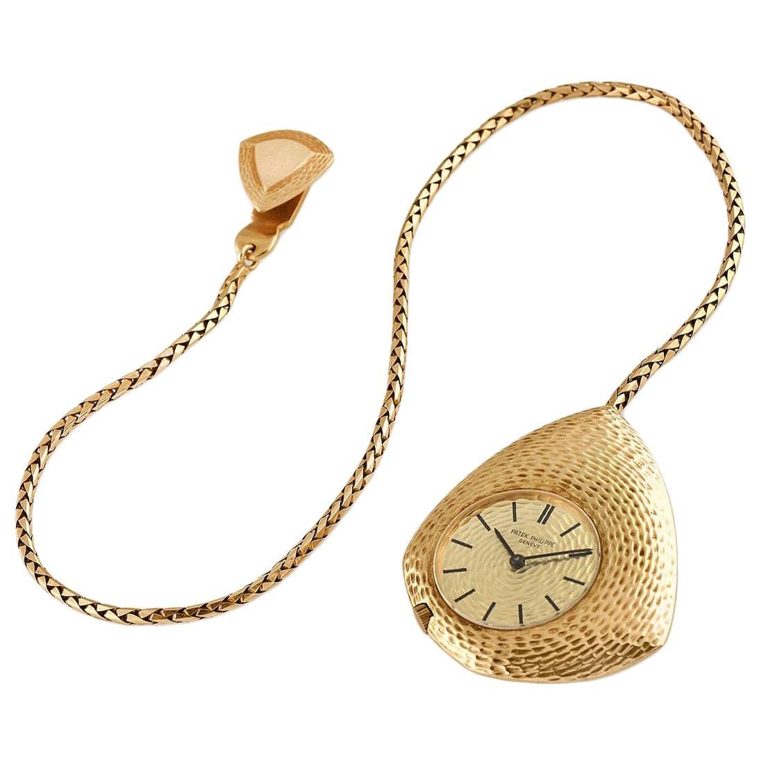 Patek Philippe by Gilbert Albert Yellow Gold Asymmetrical Pocket Watch For Sale