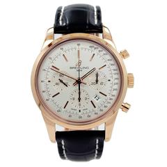 Breitling Rose Gold Transocean Chronograph Wristwatch 11