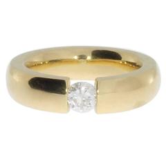 0.35 Carat Diamond Gold Ring 9