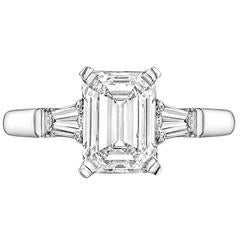 Betteridge 2.01 Carat Emerald-Cut Diamond Platinum Engagement Ring