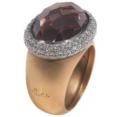 Pomellato Iceberg Morganite Diamond Two-Color Gold Ring