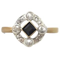 1910s Sapphire and Diamond Yellow Gold Cocktail Ring 4