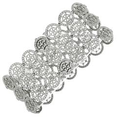 Tiffany & Co. Voile Diamond Platinum 3-Row Bracelet 10