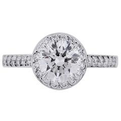 Tiffany & Co. 0.94 Carat Diamond Platinum Engagement Ring 4
