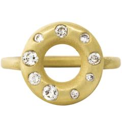 Faye Kim Diamond Gold Lifesaver Ring 10