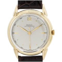 Doxa Yellow Gold Oversize Manual Wind Dress Model Wristwatch