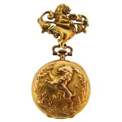 1890s Tiffany & Co. Gold Lapel Watch