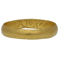 1700s "A token of my love" Gold Posy Ring 5