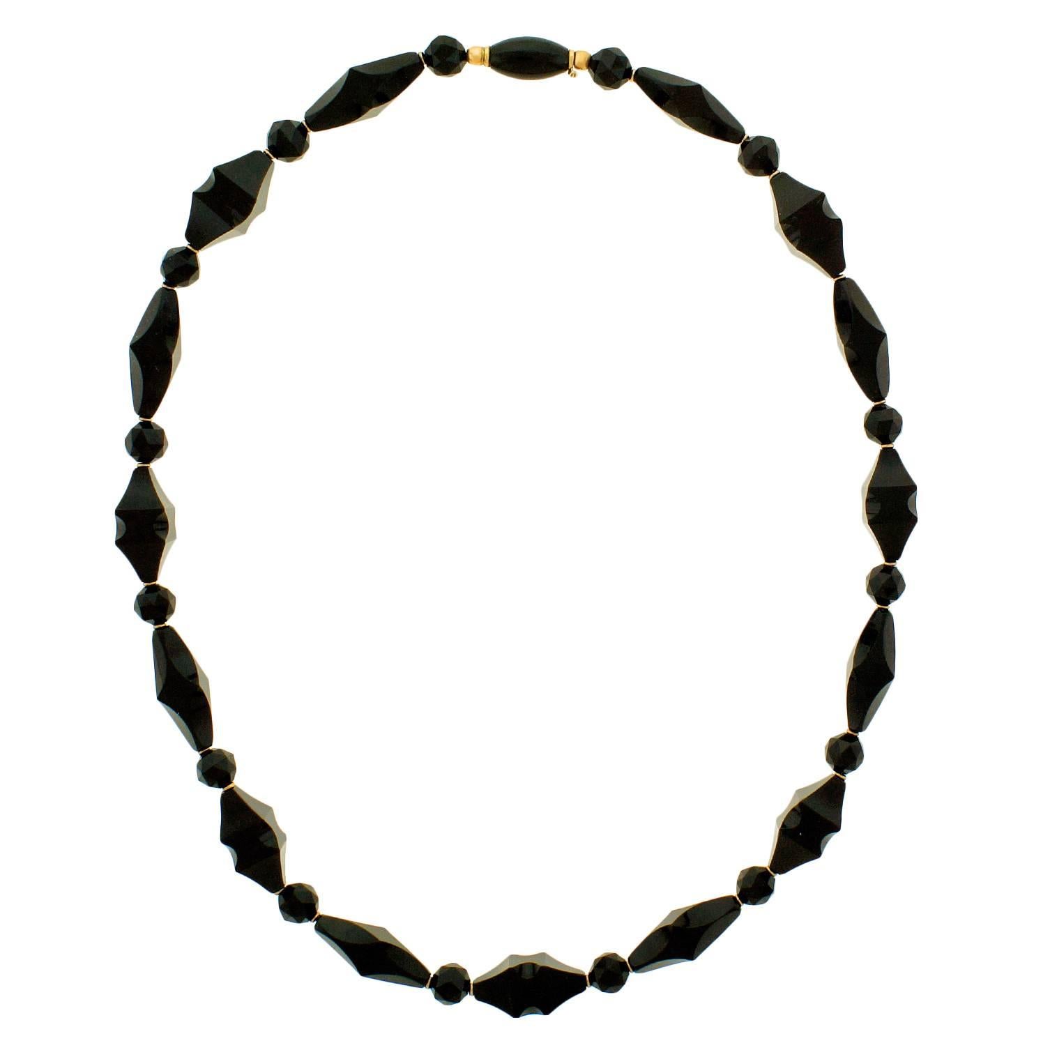 Victorian Onyx and Gold Necklace