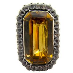 Antique Paste Silver Gold Ring 2