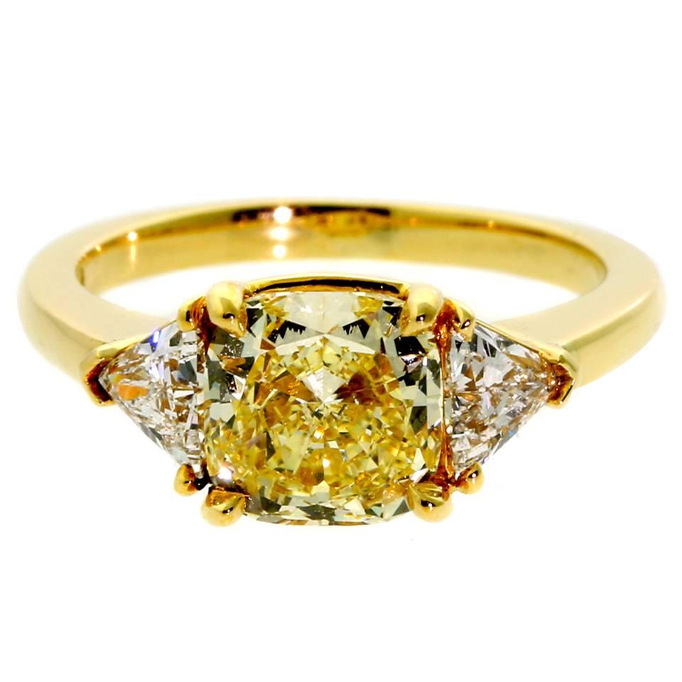 Cartier Fancy Intense Yellow Diamond Gold Ring