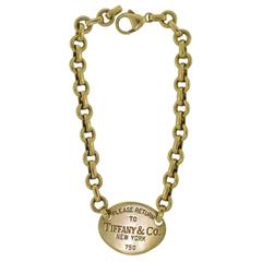 1980s Tiffany & Co. Gold “Return to Tiffany” Oval Tag Bracelet 