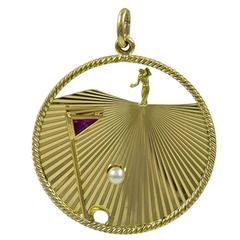 Tiffany & Co. Large French Gold Golf Charm 6