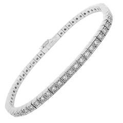 Cartier Lanieres Collection 3.00 Carats of Diamonds in Gold Tennis Bracelet