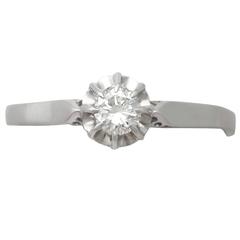 0.25 Carat Diamond and Platinum Solitaire Ring 2