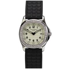 Patek Philippe Ladies Stainless Steel Diamond Bezel Aquanaut Luce Wristwatch