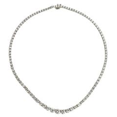 Diamond Platinum Riviere Necklace