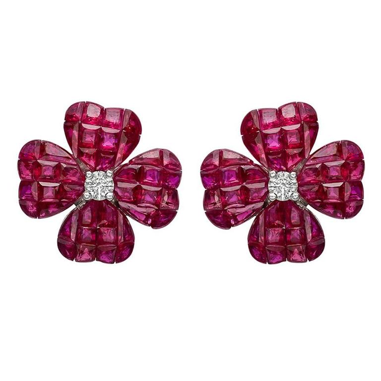 Small Ruby Stud Earrings White Gold The Best Produck Of Small Ruby Stud Earrings White Gold The Best Produck Of