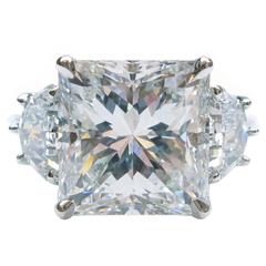 6.05 Carat GIA Cert Radiant Diamond Platinum Ring