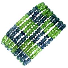 Dalben Peridot Iolite Gold Bracelet 1