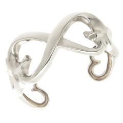 Vintage 1990s Tiffany & Co. Paloma Picasso Silver Hearts Cuff Bracelet